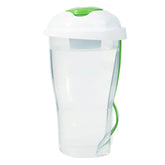 Salad Bowl with fork and cup - White Color